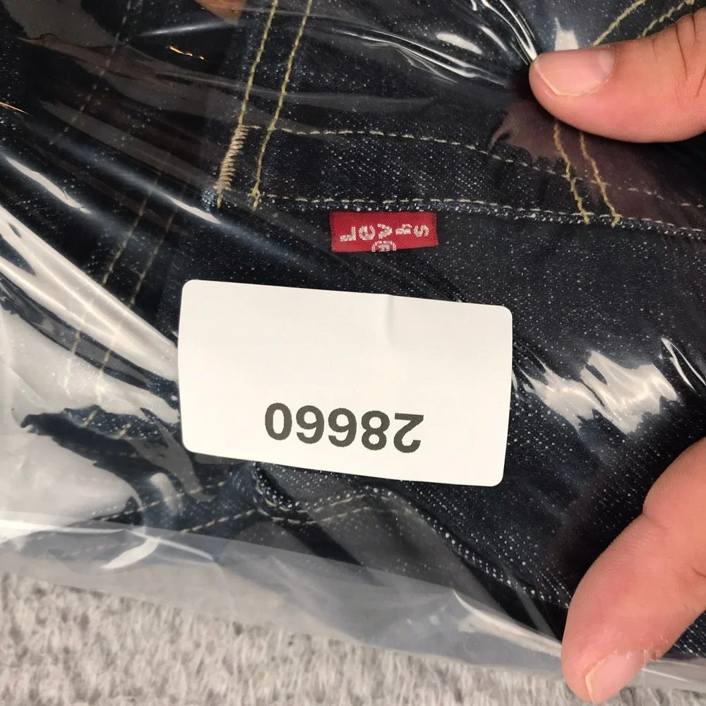 Levi 501XX Jeans Mens 34 (32x29) Dark Indigo Blue Straight Leg Button Fly Denim